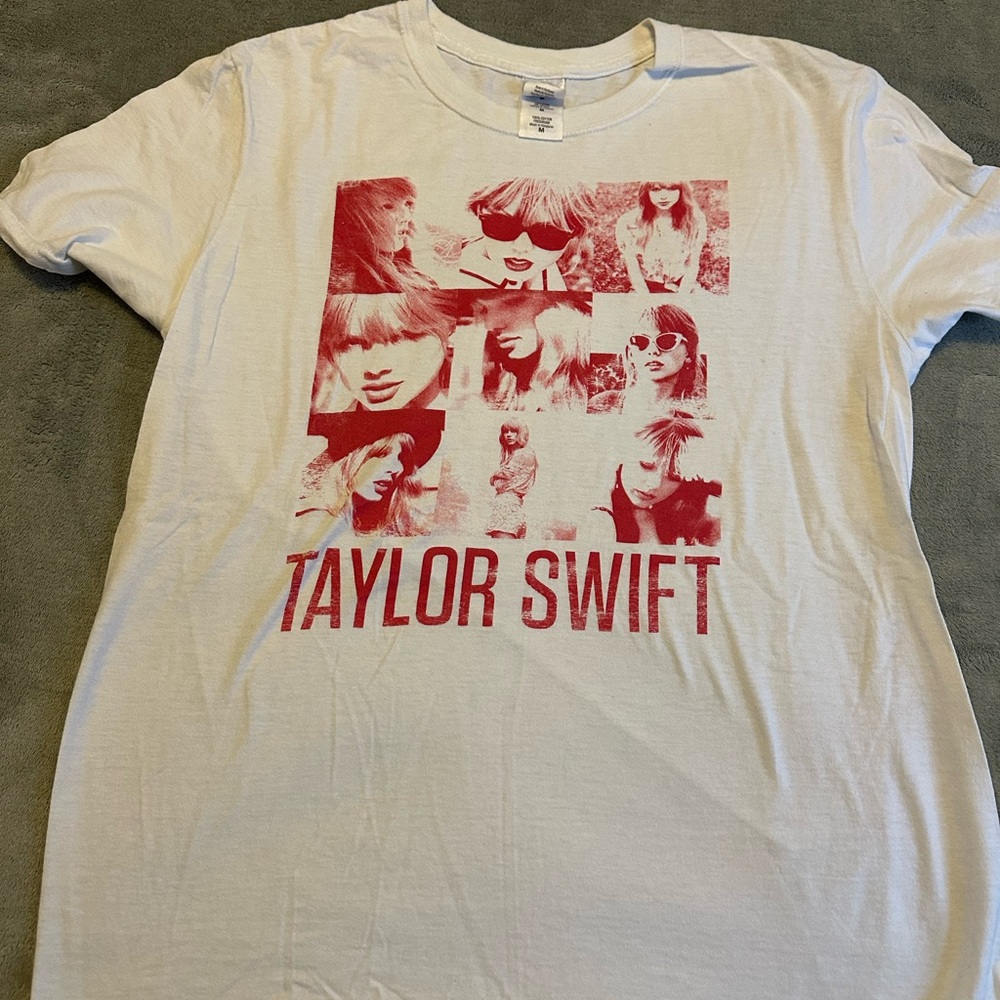 Graphic Tee with Red Print